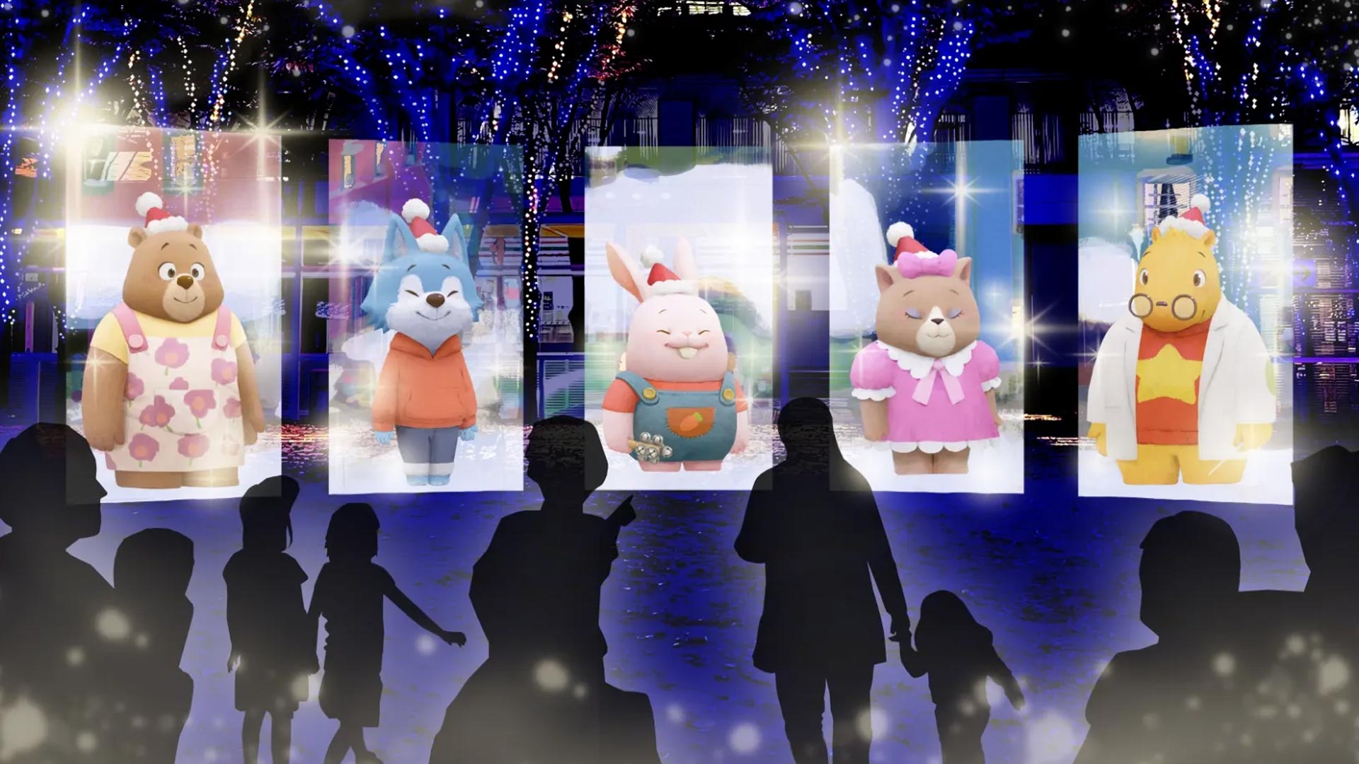 12月8日(木)〜たまアリ△タウンけやきひろばにて、プロジェクションマッピングショー「ドクターバクのクリスマス合唱団」が上映。